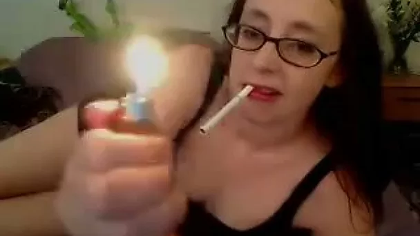 Mature kinky white milf smokes on webcam and humiliates me