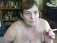 I am an old lady with big saggy tits and I love masturbating on Skype