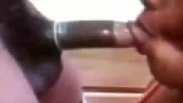 My lubricious GF sucks my rock hard cock with a condom