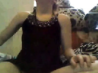 My naughty 18 years girlfriend shows me her black undies on webcam