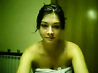 Sexy brunette on the webcam is fresh just out of shower