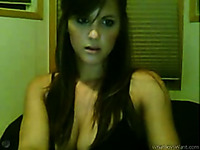 Breath taking private webcam show of one brunette cutie