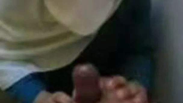 My cute and shy girlfriend in hijaab getting horny for oral