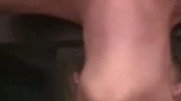Aroused neighbor slut deepthroats my cock and rides it later