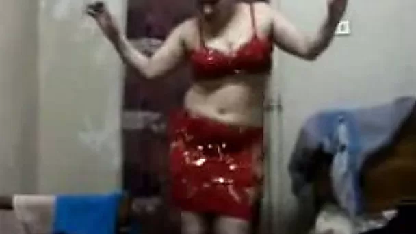 The erotic Indian dance from my chubby wife as a prelude