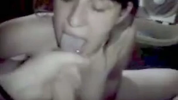 Kinky bitch enjoys licking my prick in homemade clip