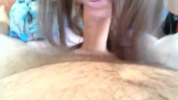 Slutty college girl sucks my weiner till it explodes with jizz