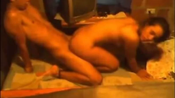 Sensual coed rides my cock and enjoys it from behind