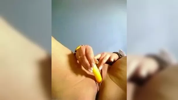 My European lovely wife masturbates on cam so often
