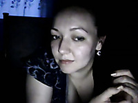 Milf brunette busty wife on webcam masturbating alone