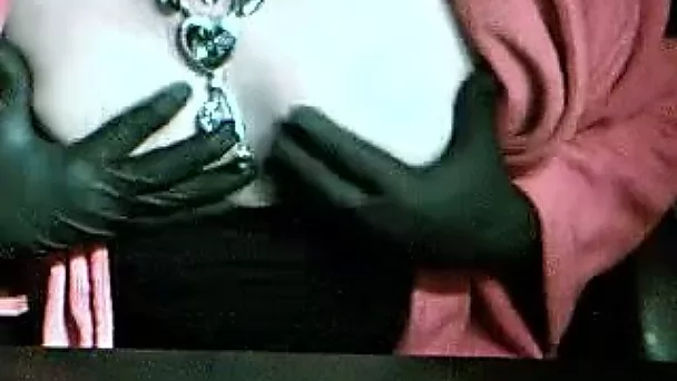 Nasty Russian milf lady shows me her small tits and perky nipples