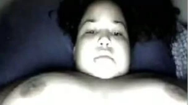 Nasty BBW brunette lady on webcam shows me her big breasts