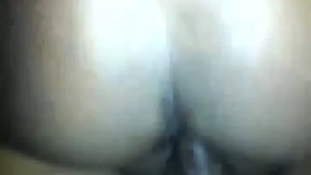 Eating cum of my black boyfriend after doggy style sex