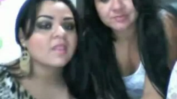 Two voluptuous filthy whores on webcam show their goodies