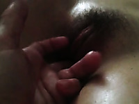 Helping my wife with dildo masturbation on private tape