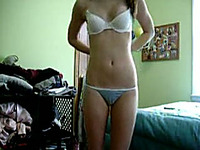 Thin hot white girl is so tantalizing naked on webcam