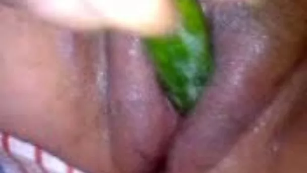 That smooth green veggie is much better than a dildo