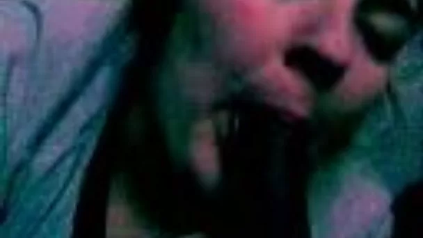 Chubby brunette munching on my weener with pleasure