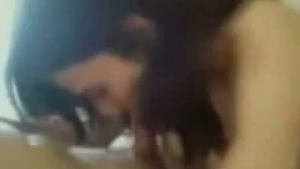 Brunette slut shows her butt to me and gives me head