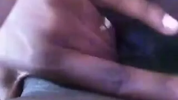 My horny ebony GF toys her juicy shaved cunt to orgasm