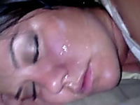 Homemade video with me masturbating and cumming on a whore's face