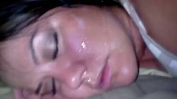 Homemade video with me masturbating and cumming on a whore's face