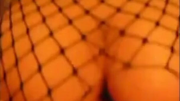 Skanky hoe in fishnet bodystocking is riding me backwards