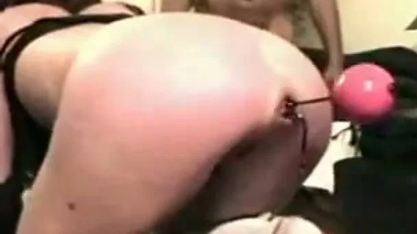 Submissive hot white wife is blindfolded and fucked with toys