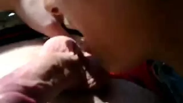 My shy brunette GF licks and sucks my dick in hot POV clip