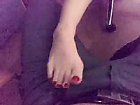 Turkish girlfriend teasing me with her tiny feet on POV video