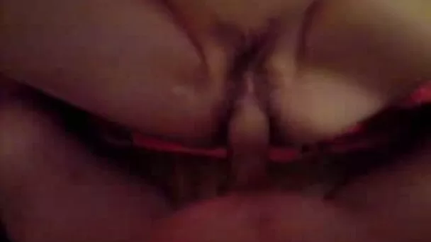 Messy creampie for chubby Asian slut's hairy cunny
