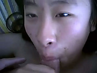 My Asian GF lets me finger her snatch and gives me a blowjob