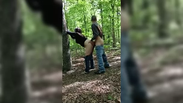 This chick is one brave slut and she doesn't mind having sex in the woods