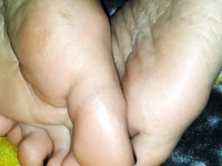 Homemade solo with my chubby spouse showing her feet