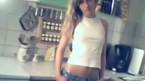 Desirable teen in knee high boots puts on a good striptease show for me