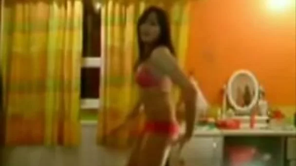 Sexy Arab girl with small perky tits is dancing for me naked