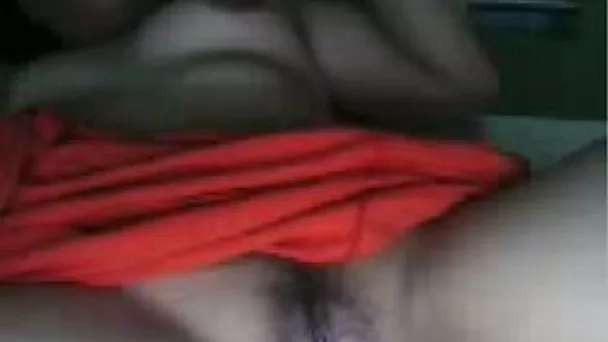Nasty camgirl with perky tits is cumming for me on webcam