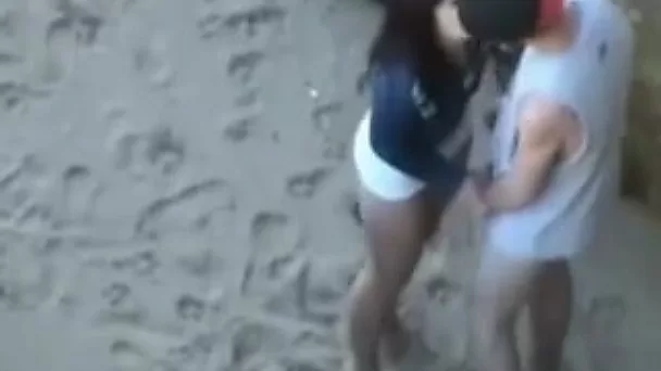 This slut is definitely having a great time with her BF on the beach