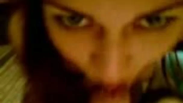 Cute brunette Arab college chick gives me head and exposes her butt