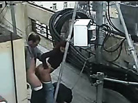 My security camera caught my colleague banging some slut