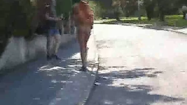 My sexy girlfriend and I went to the park for the nude photoshoot
