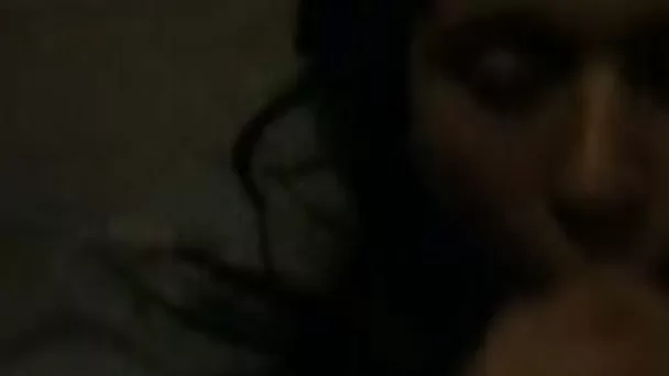 Raunchy nympho with jet black hair is sucking my BBC like crazy