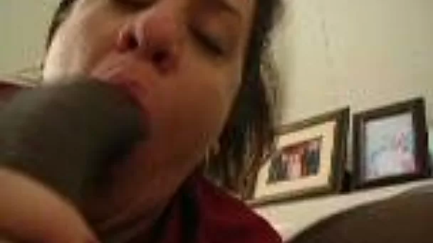 Trashy BBW is sucking my big black cock and loving it