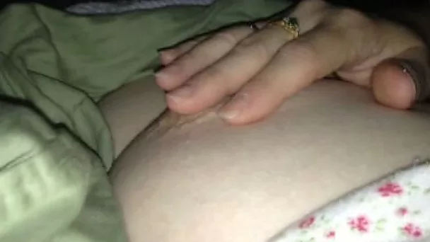 The beautiful pale skin big knockers of my wife with tiny nippples