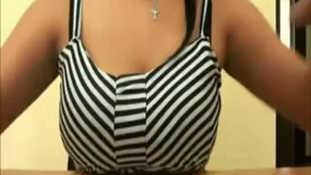 Solo with my GF kneading her big tits and squeezing her big nipples