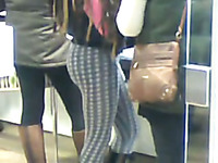 Sensual teen in cute legging gets caught on my hidden cam
