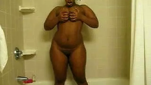 Homemade solo with me stroking my hot body in the shower