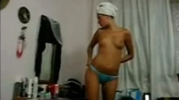 My cute GF sucks and rides my dick after taking a shower