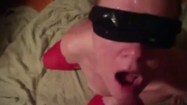Getting my juicy dick sucked by blindfolded prostitute