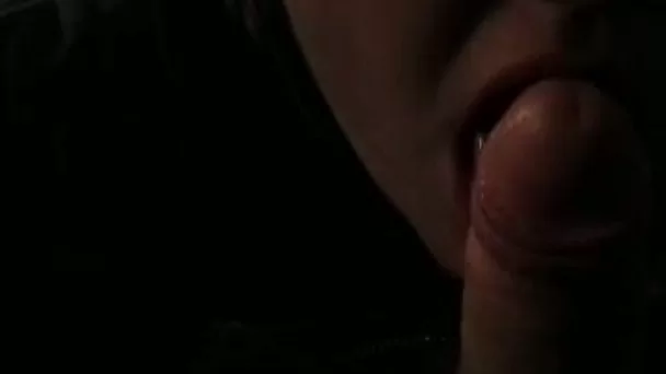 Four eyed girlfriend is giving me an awesome blowjob in front of a camera